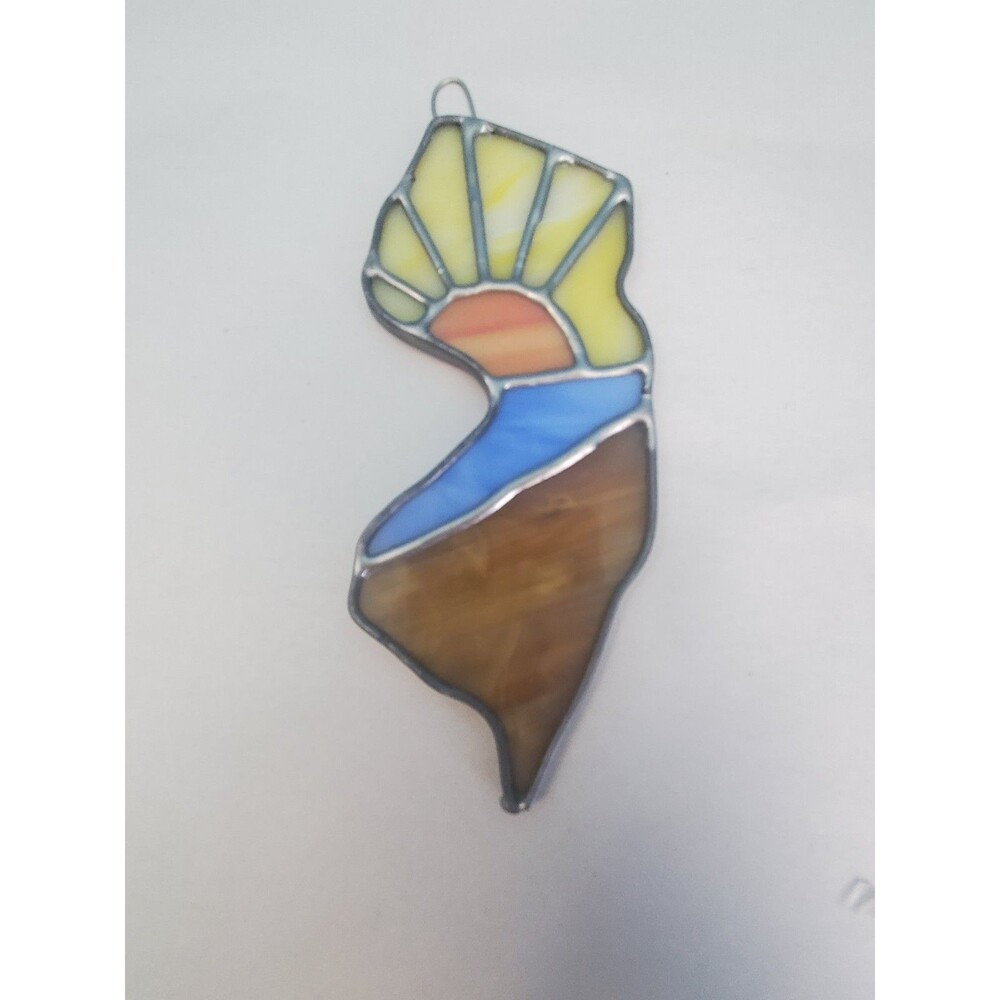 Stained Glass New Jersey State Suncatcher Sunburst Landscape Hanging Art Decor - Picture 6 of 6